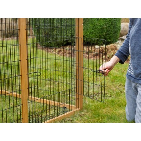 KERBL výběh pro králíky, odklopný s domečkem, 220 x 115 x 75 cm