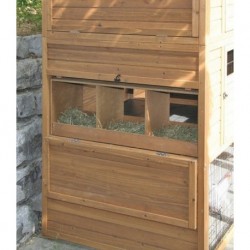 Kurník pro slepice dvoupatrový, s výběhem, 222x115x200cm, vč. dopravy