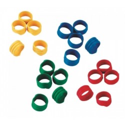 Kroužky na slepice, spirálové, 4 barvy, 12 mm - prodej po kuse