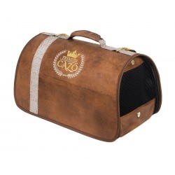 CAZO Taška - kabelka cestovní pro psy a kočky Premium, hnědá, 50 x 27 x 26 cm