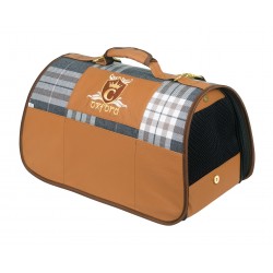 CAZO Taška - kabelka cestovní pro psy a kočky Oxford, károvaná, 50 x 27 x 26 cm