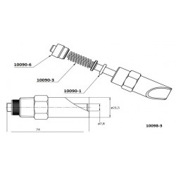 Napáječka kolíková mono, 1/2", nerez, předvykrm a výkrm prasat