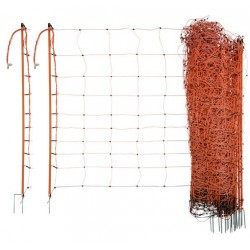Síť pro elektrické ohradníky na ovce Ovinet 108 cm, 50 m, oranžová