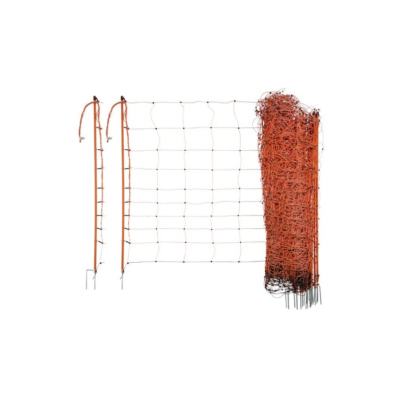 Síť pro elektrické ohradníky na ovce Ovinet 108 cm, 50 m, 1 hrot, oranžová
