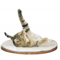 Nástěnné odpočívadlo pro kočky, bílé, oválné, 35 x 50 cm