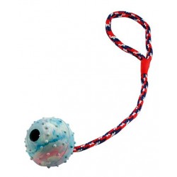Hračka pro psy gumová - přetahovadlo s míčkem 6 cm