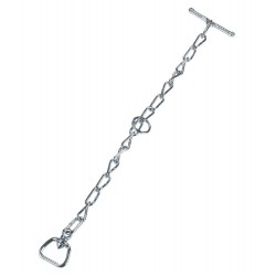 Řetěz s obrtlíkem a D-kroužkem, 60 cm, 5 mm