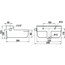 Napáječka hladinová 2 l, litina, pro ovce, kozy, prasata, dobytek a koně