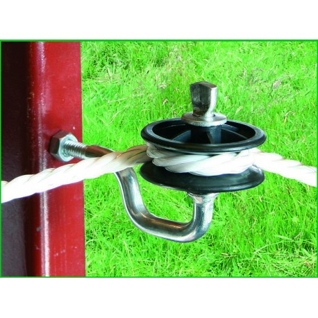 Izolátor rohový distanční pro elektrický ohradník, se závitem M6 a maticemi