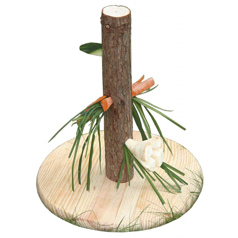 Stojan krmný pro králíky, dřevěný, 30 cm