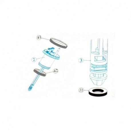 Náhradní díly k medikátoru mixrite, PVDF 2% Náhradní díly k medikátoru mixrite, PVDF 2%