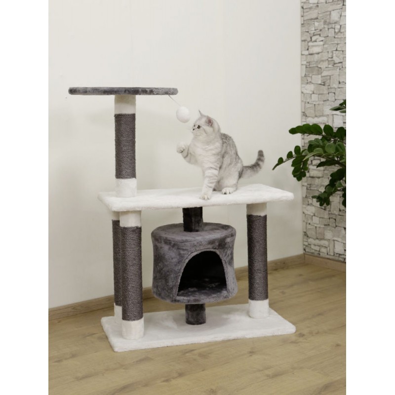 Kerbl Škrabadlo pro kočky Jade Darklight, šedá/bílá, 96 x 70 x 35 cm Kerbl Škrabadlo pro kočky Jade Darklight, šedá/bílá, 96 x 70 x 35 cm