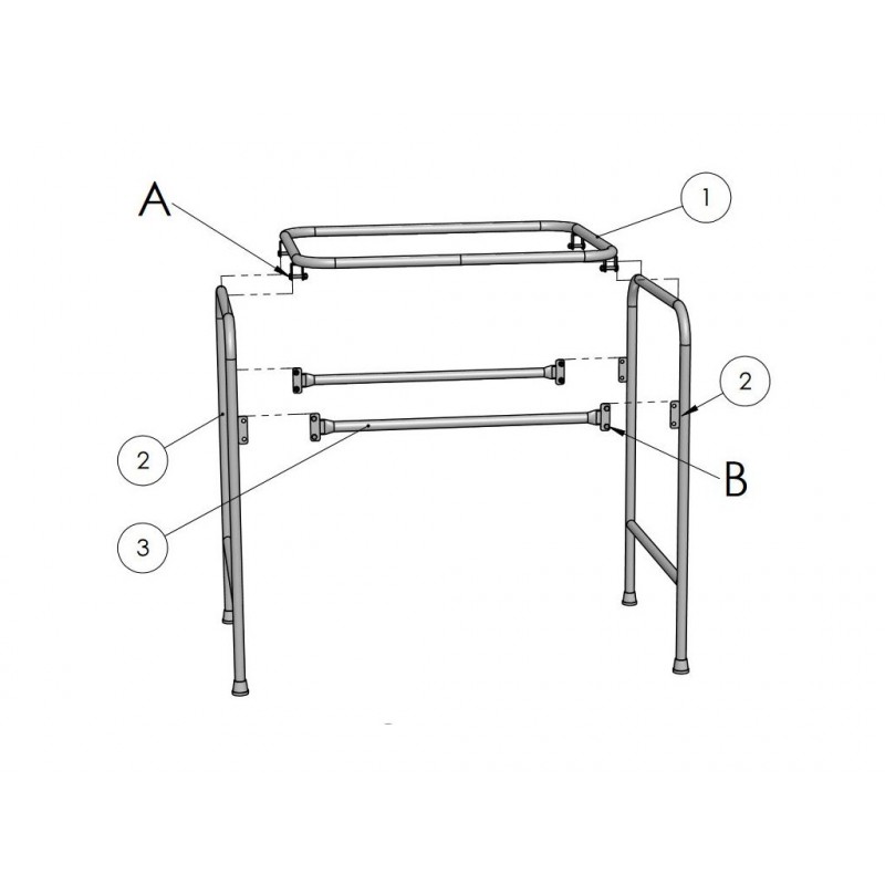 Stojan nosný k vaně 3725, 100 l 