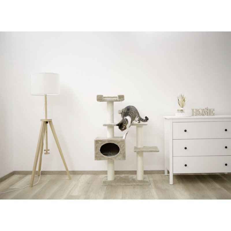 Kočičí strom Emmy, škrabadlo pro kočky, přírodní / bílá 