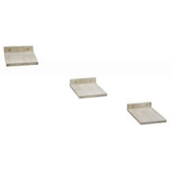 Škrabadlo pro kočky Rocky, sada nástěnných pater, přírodní / bílá, 6 ks