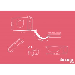 Škrabadlo pro kočky Anden, sada nástěnných pater, přírodní / bílá, 8 ks