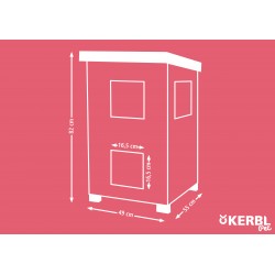 Kerbl Bouda pro kočky dvoupatrová - kočičí domek Emila, EKO plast, 49 x 55 x 82 cm