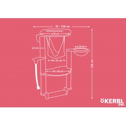 Kočičí strom na zeď Dolomit Grappa Pro, béžové, 138 x 70 x 50 cm