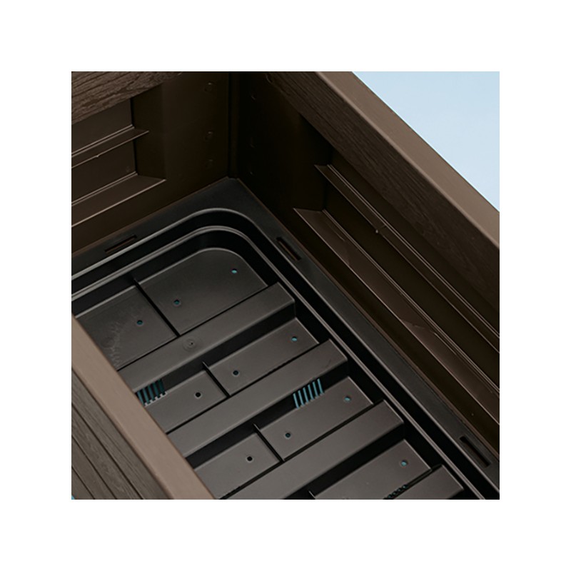 Stefanplast dekorativní vyvýšený záhon / truhlík s mřížkou 80 l / 100 cm, antracit