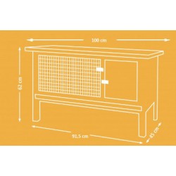 Králíkárna FRED - kotec pro králíky, morčata a malé hlodavce