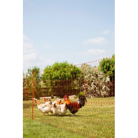 Síť vodivá pro drůbež 106 cm, 50 m, oranžová