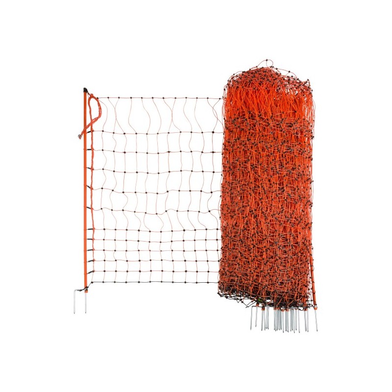 Síť vodivá pro drůbež 106 cm, 50 m, oranžová