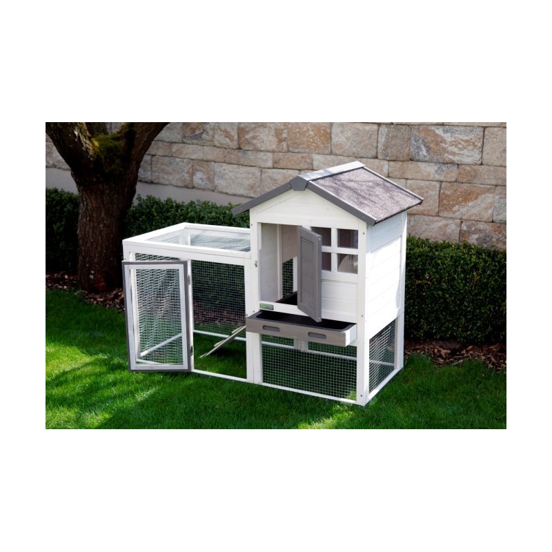 KERBL Králíkárna s výběhem FREETIME LUKE - kotec pro králíky a jiné hlodavce, 127 x 62 x 98 cm