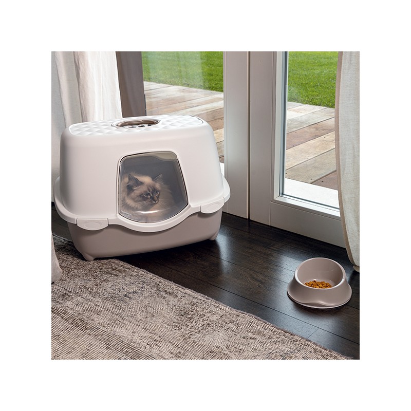 Toaleta pro kočky Trés Chic Indoor Filter, krytá - kočičí WC s filtrem, 56 x 39 x 39 cm