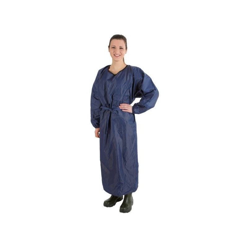 Zástěra na dojení Apron s rukávy, modrá
