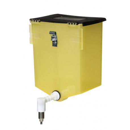 Napáječka pro králíky, s nerezovým niplem a zásobníkem 500 ml, transparentní 