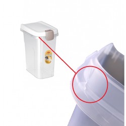 Kontejner na krmivo Fusto transparentní/popelavě hnědá, 15 l - POŠKOZENO