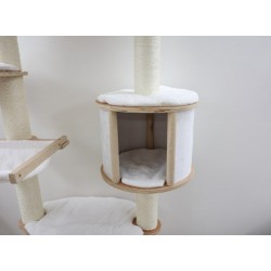 Kočičí strom na zeď DOLOMIT XL - bílé škrabadlo pro kočky, 185 cm