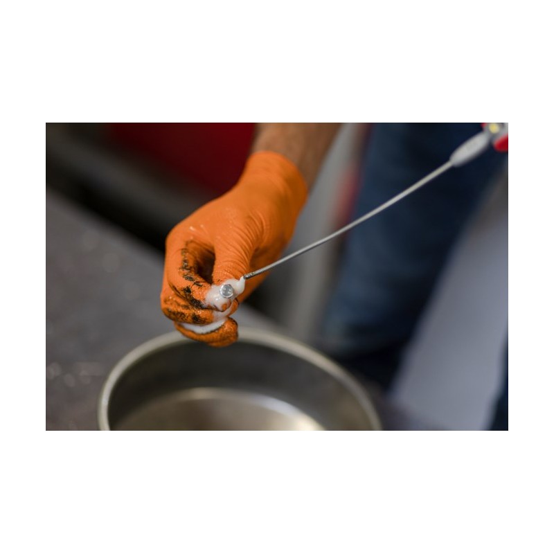 Nitrilové rukavice, X-Grip, oranžové, délka 24 cm