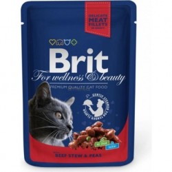 BRIT Premium Cat kapsa with Beef Stew&Peas 100g