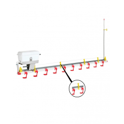 Držák na drát proti sedání pro automatickou napáječku pro slepice a drůbež, niplová