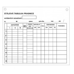 Tabulka stájová střední pro prasnice, 21 x 19 cm