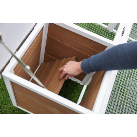 Výběh pro králíky, s domečkem, 132 x 102 x 59 cm