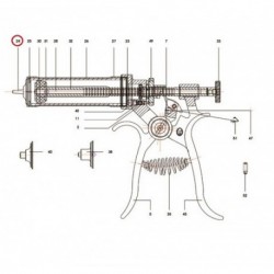 Díl k poloautomatu Roux-Revolver LL, přední, 30 ml, 50 ml