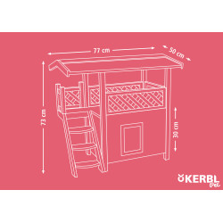 Pelíšek - bouda pro kočky LODGE, 77x50x73cm Pelíšek - bouda pro kočky LODGE, 77x50x73cm