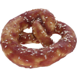 Pamlsek pro psy - preclík z kůže a kachního masa, 75 g Pamlsek pro psy - preclík z kůže a kachního masa, 75 g