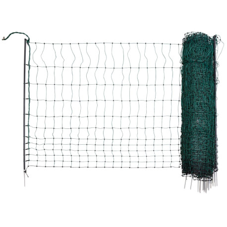 Síť premium nevodivá pro drůbež 122 cm, 50 m, zelená