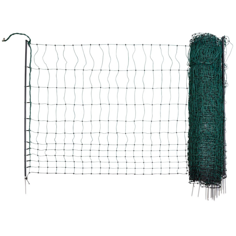 Síť premium nevodivá pro drůbež 122 cm, 50 m, zelená
