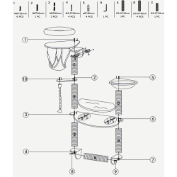 Kočičí strom na zeď Dolomit Grappa Pro, béžové, 138 x 70 x 50 cm