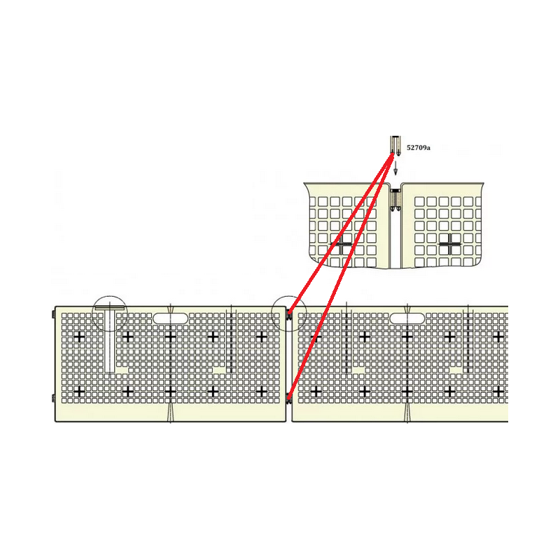 Spona k ohrádce pro kuřata
