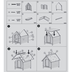 Bouda pro psa zateplená 4-seasons, 100x83x94 cm