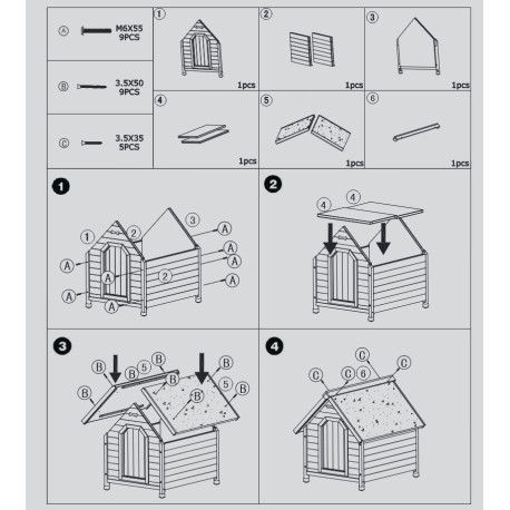 Bouda pro psa zateplená 4-seasons, 100x83x94 cm