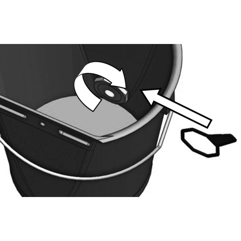 Kbelík napájecí plastový s hygienickým ventilem