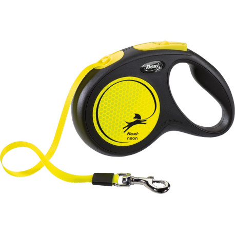 Vodítko samonavíjecí Flexi New Classic Neon S 5 m/12 kg, lanko, žluté
