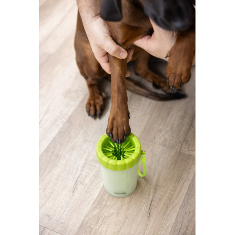 Čistič tlapek pro psy a kočky, zelený