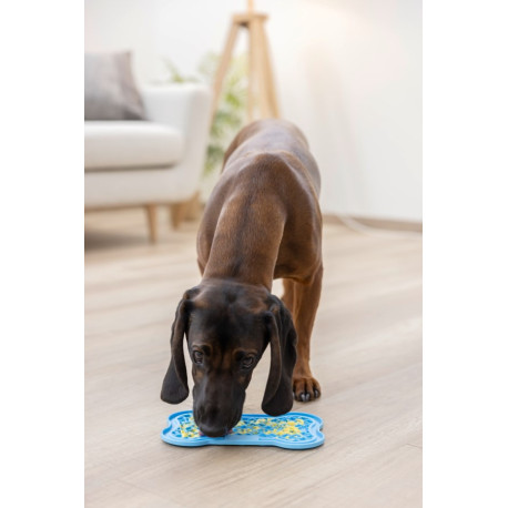 Lízací podložka pro psy, 22 x 13 cm, modrá